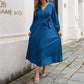 🎁New arrival 50% OFF💥Women's Long Length Pleated Wrap Tie Dress