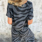 🎁New Arrivals 52% OFF💥Women's Zebra Print V-Neck Top & Pants Two-Piece Set