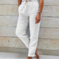 🎁New arrival 50% OFF💥Women's  Elastic Waist Cotton Linen Wide Leg Pants