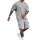 🥳SUMMER HOT SALE🥳💞50K+ SOLD!💥55% OFF! 🔥Men's Casual Short Sleeve T-Shirt Shorts Set