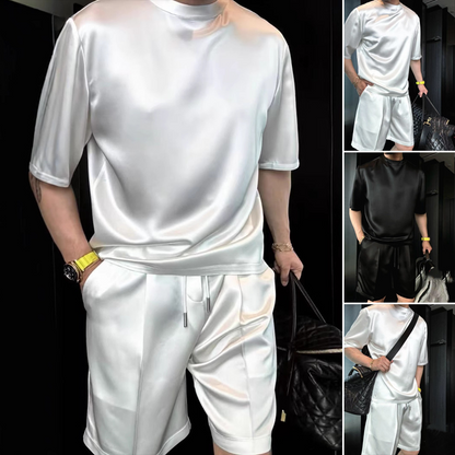 🎁New arrival 50% OFF💥Men's Casual Solid Top & Shorts 2-Piece Set