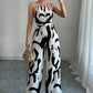 🎁New arrival 52% OFF💥Fashion Color-Blocking Halter Jumpsuit