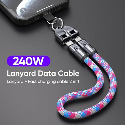 🥳2026 HOT SALE🥳💞50% OFF!✨ 💝2 IN 1 Cell Phone Lanyard Fast Charging Data Cable