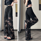 🎁New arrival 50% OFF💥Women’s Spliced Hot Rhinestones Printing Hollow Pants