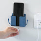 📢📢BUY MORE SAVE MORE⏰Multi-Functional Desk Organiser & Phone Charging Station | Compact ABS Storage Box with Side Hooks for Remotes, Cables & Keys