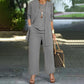 💃New Arrivals 50% OFF🎁Elegant Women’s Relaxed Fit 3-Piece Set – Minimalist Wide-Leg Pants, Cardigan & Top in Luxe Stretch Fabric 🌟👚