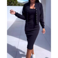 🎁New arrival 56% OFF💥Spaghetti Strap Bodycon Dress & Jacket Set