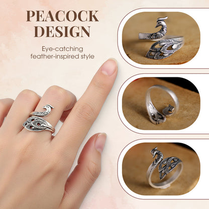 🎉BUY 1 GET 1 FREE🎁Charming Adjustable Vintage Peacock Ring