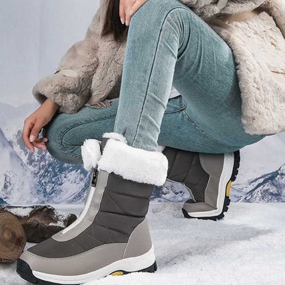 💗LAST DAY SALE 50% OFF⚡ Women’s Non-Slip Warm Zipper Snow Boots