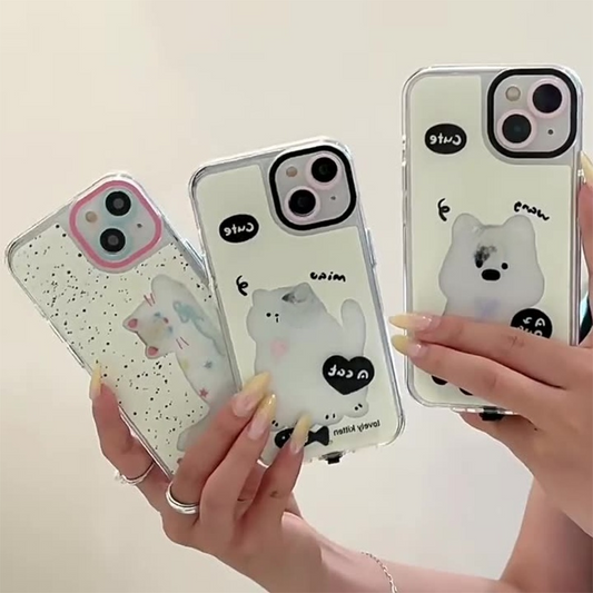🎄Christmas Sales 60% OFF🐾Luminous Cartoon Cat & Dog Phone Case