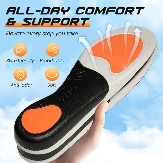 🎉BUY MORE GET MORE FREE 👟 Sports Shock-Absorbing Insoles with Arch Support – All-Day Comfort & Impact Protection 🏃‍♂️⚡