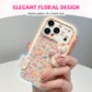 Floral Print 3D Plush Bunny Phone Case for 11-17 Series