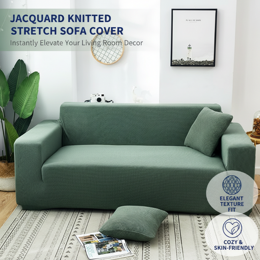 💗LAST DAY SALE 50% OFF⚡Jacquard Knitted Stretch Sofa Cover