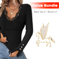 🎁2026 New Arrivals 50% OFF💥Women's Lace V-Neck Ribbed Knit Tops