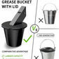 🔥Erweiterter Fetteimer mit sicherem Deckel und Silikonauskleidung