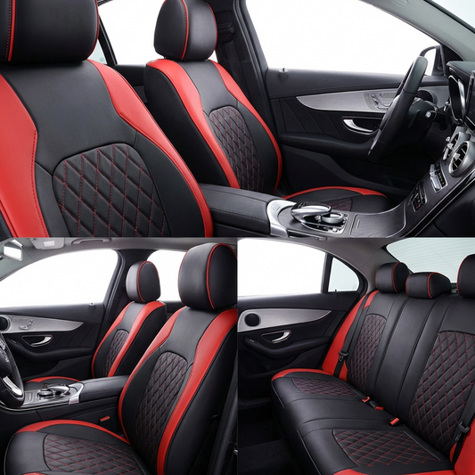 📢📢50% OFF !!!⏰🚗9-Piece Universal Fit Leather Car Seat Cover Set
