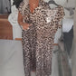 🎁New arrival 50% OFF💥Women's V-Neck Leopard Print Dress