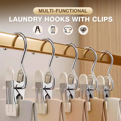 🥳2026 HOT SALE🥳💞50K+ SOLD!✨ 💝Multi-functional Laundry Hooks with Clips