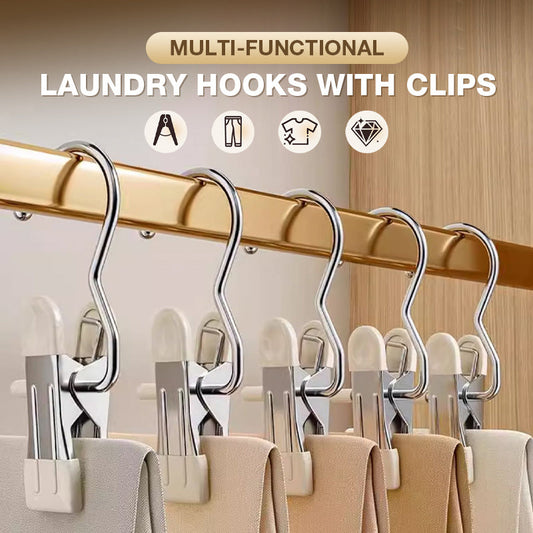 🥳2026 HOT SALE🥳💞50K+ SOLD!✨ 💝Multi-functional Laundry Hooks with Clips