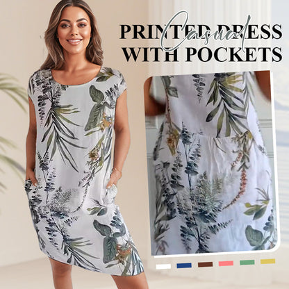 🎁New arrival 50% OFF💥 Women's Short Sleeve Printed Dress – Lightweight, Flattering Fit & Everyday Spring Style 🌸