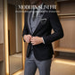 💗LAST DAY SALE 53% OFF⚡ Modern Contrast Color Wedding Suit – 3-Piece Slim-Fit Set in Bold Black & Light Blue 👔✨