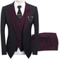 💗LAST DAY SALE 53% OFF⚡ Modern Contrast Color Wedding Suit – 3-Piece Slim-Fit Set in Bold Black & Light Blue 👔✨