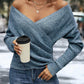 🎁New arrival 50% OFF💥Women's Elegant Casual V-Neck Knit Top