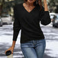 🎁New arrival 50% OFF💥Women's Elegant Casual V-Neck Knit Top
