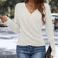 🎁New arrival 50% OFF💥Women's Elegant Casual V-Neck Knit Top