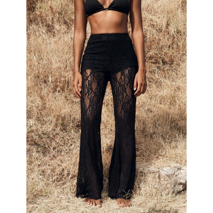 🎁New arrival 50% OFF💥Elegant Lace Flare Pants with High-Waisted Design