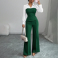 🎁New arrival 50% OFF💥Women's Elegant Striped V-Neck Blouse & Wide-Leg Trouser Set