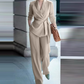 🎁New arrival 50% OFF💥Women's Elegant Tie-Waist Blazer and Wide-Leg Pants Suit Set