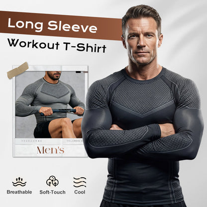 🎁New arrival 50% OFF💥Men's Long Sleeve Workout T-Shirt