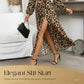 🎁New arrival 50% OFF💥Women's V-Neck Top and Leopard Print Skirt 2-Piece Set