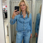 🎁New arrival 50% OFF💥Women’s Faux Denim Pajama 2-Piece Set