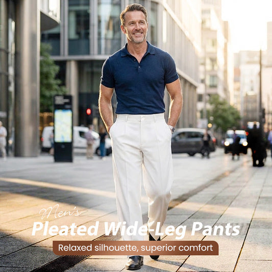 📢📢50% OFF !!!⏰Men’s Casual Pleated Wide-Leg Pants