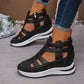 🎁New Arrival 47% OFF💥Women's Fashion Breathable Wedge Sandals with Side Zipper Closure