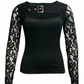🎁New arrival 52% OFF💥 Women's Sexy Cutout Lace Sleeve Top – Romantic Lace, Edgy Cutout & Versatile Style 🌸