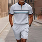 🎁New arrival 57% OFF💥Men's Quarter-Zip Shirt & Shorts Set