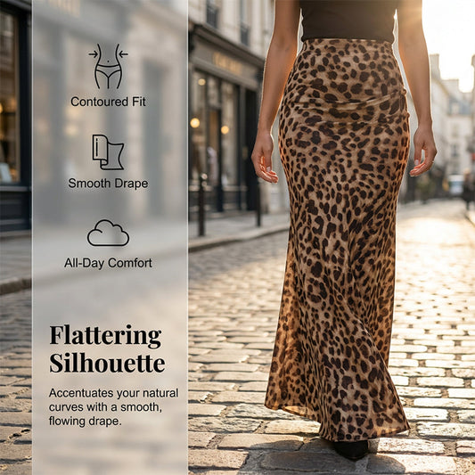 🎁New arrival 55% OFF💥Casual Chic Leopard Print Long Skirt