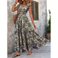 🎁2026 New Arrivals 50% OFF💥Women's V-Neck Floral Print Smocked Maxi Dress