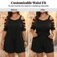 🎁New arrival 50% OFF💥Women's Casual Cold-Shoulder Romper with Tie-Waist