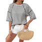 🎁New arrival 50% OFF💥Women's Striped Relaxed Fit T-Shirt