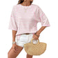 🎁New arrival 50% OFF💥Women's Striped Relaxed Fit T-Shirt