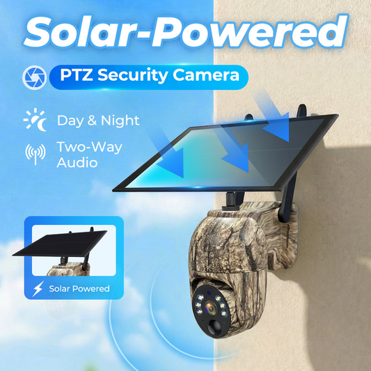 🥳2026 HOT SALE🥳💞59% OFF!✨ 💝Solar-Powered PTZ Security Camera