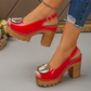 🎁New Arrival 50% OFF💥 Elegant Peep-Toe Buckle Heeled Sandals – Chic Design, Comfortable Heel & Perfect for Any Occasion ✨