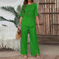 👗New arrival 47% OFF!🥰Women's Irregular Hem Top & Wide Leg Pants Two-Piece Set