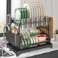 💗LAST DAY SALE 50% OFF⚡2-Tier Dish Drying Rack with Drainboard