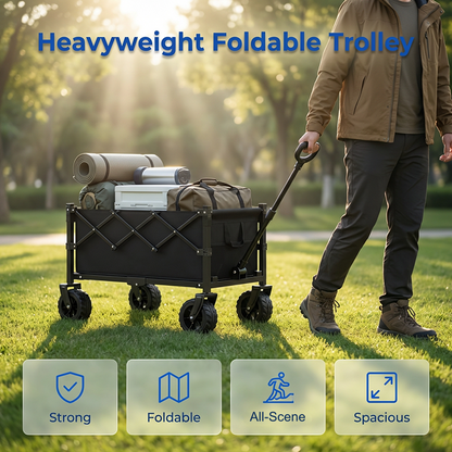 ⏳🔥LIMITED-TIME 50% OFF! ⏰Collapsible Wagon Cart with Wheels