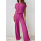 🎁2026 New Arrivals 50% OFF💥Women's Ribbed Knit Top & Wide-Leg Pants Set
